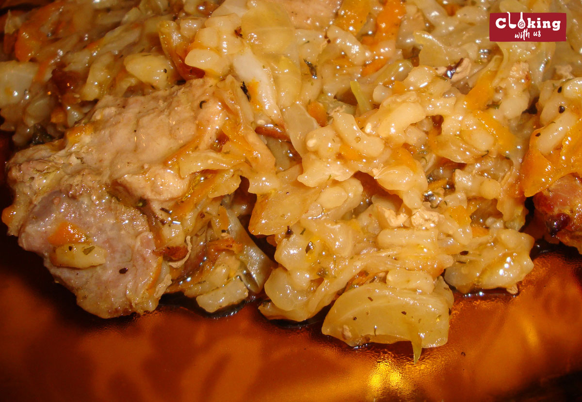 Rice with pork and cabbage