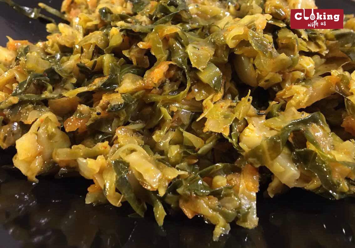 Fried cabbage and carrots