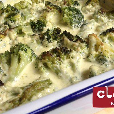 baked broccoli with cream