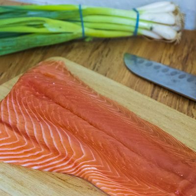 Baked Salmon with mushed potatoes