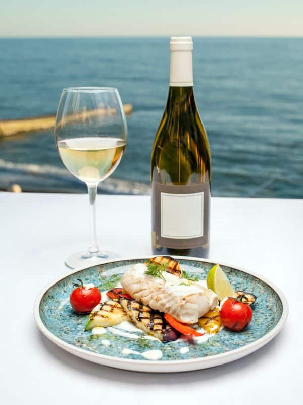 Fish with wine