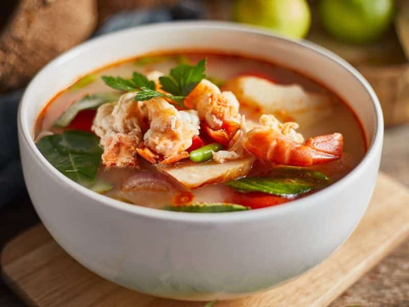 Shrimp soup in Thai style (Tom Yum Kung)