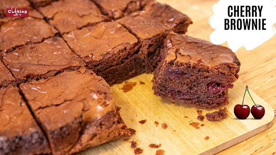 Brownies – recipe for Brownies with Cherries